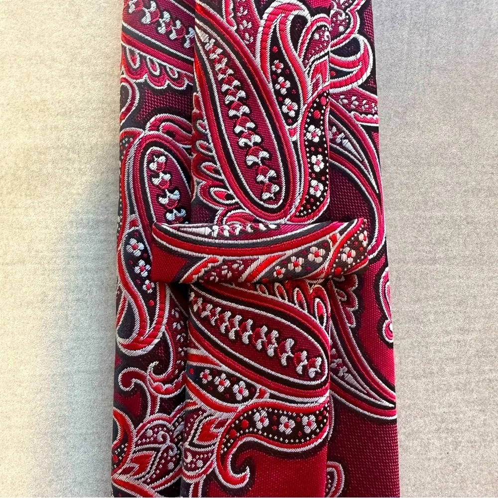 Synergy XL Red Paisley Tie - Stain Resistant